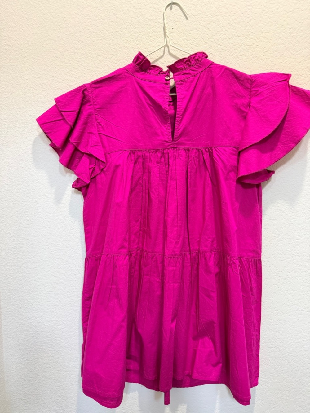 NWT Anthropologie Maeve Fuchsia Puff Sleeve Blouse - Picture 3 of 10